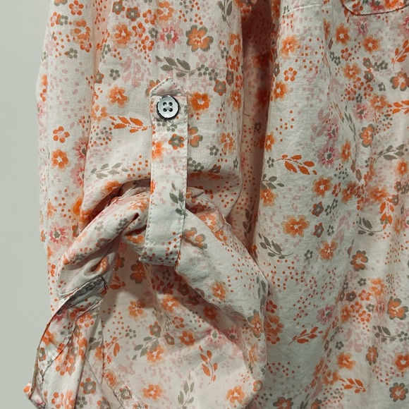 Soma peach & beige button down workshirt - Picture 4 of 7